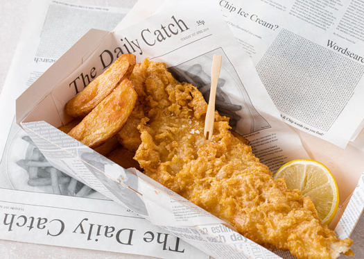 Fish & Chips With Wine